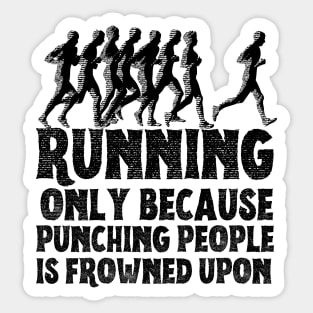 Running Funny Saying Sticker